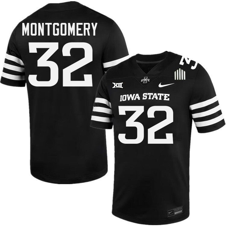 David Montgomery Jersey,Iowa State Cyclones #32 David Montgomery College Jersey Youth-Black